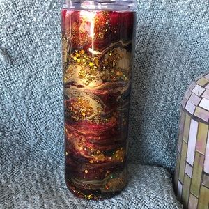 Alcohol ink drinking tumbler